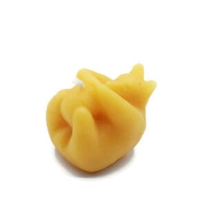 Beeswax Candle Roly-Poly Bear on Back Shaped Candle White or Natural
