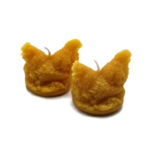 Beeswax Candle Laying Hen Chicken Shaped Candle set/2