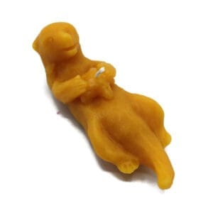 Beeswax Candle Shaped River or Sea Otter Candle