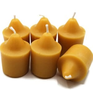 Beeswax Candles Large Votives Set of 6