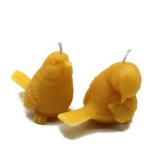 Beeswax Candle Birds Song Birds Sparrow Bird Shaped Candles Set/2