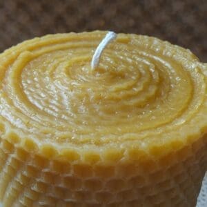 Beeswax Candle Large Rolled-Look Pillar