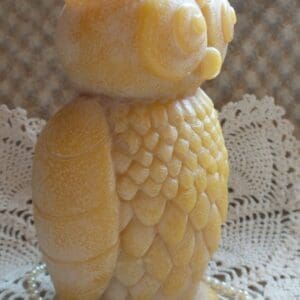 Beeswax Candle Large Stylized Owl Shaped Candle