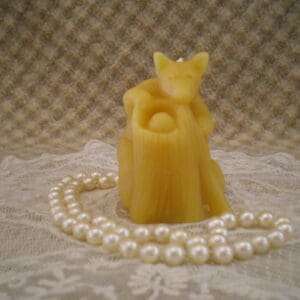 Beeswax Candle Bee Tree Bear Shaped Candle Natural Gold Color