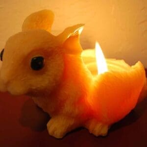 Pure Beeswax BIG Bunny Rabbit Candle