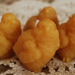 Beeswax Candles Baby Chick Shaped Candles Set of 4