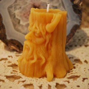 Beeswax Candle Green Man Person Spirit of the Woods