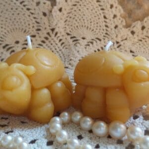 Pure Beeswax Tiny Ladybug Candle set of 2