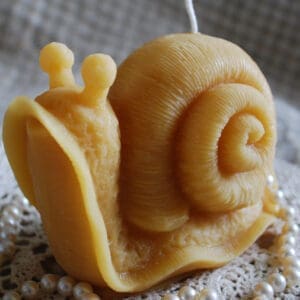 Beeswax Candle Snail Mollusk Shaped Candle