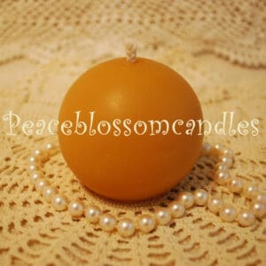 Pure Beeswax Sphere Round Ball-Shaped Candle