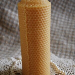 Beeswax Candle Stag Pillar Rolled Look Honeycomb Deer Decorated Pillar