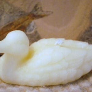 Beeswax Candle Shaped Loon or Duck Candle White or Natural