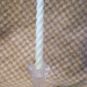 White Beeswax Twist Candles