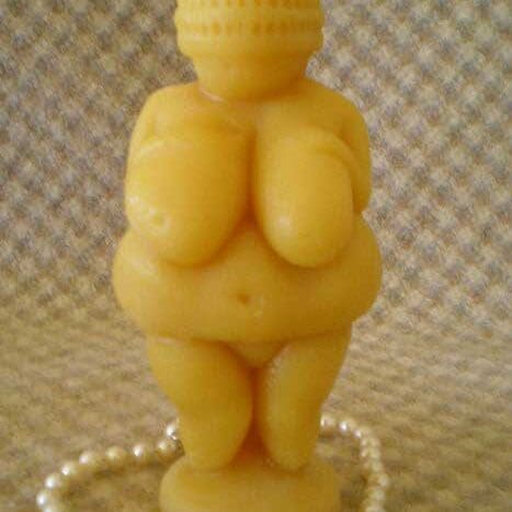 Beeswax Venus of Willendorf Candle