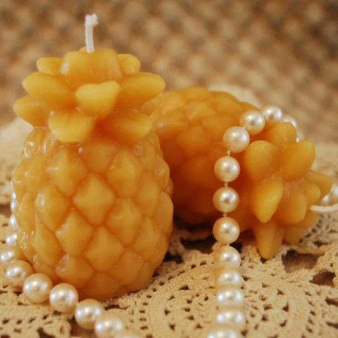 Beeswax Small Pineapple Candles